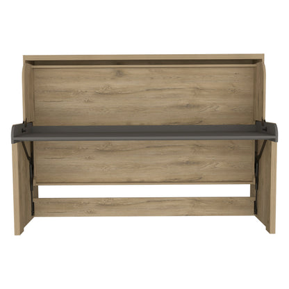Cama Escritorio Multifuncional Kentme Macadamia y Plata