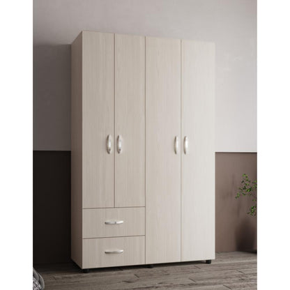 Closet Palermo 2 Cajones  Niebla Blanco