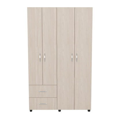 Closet Palermo 2 Cajones  Niebla Blanco