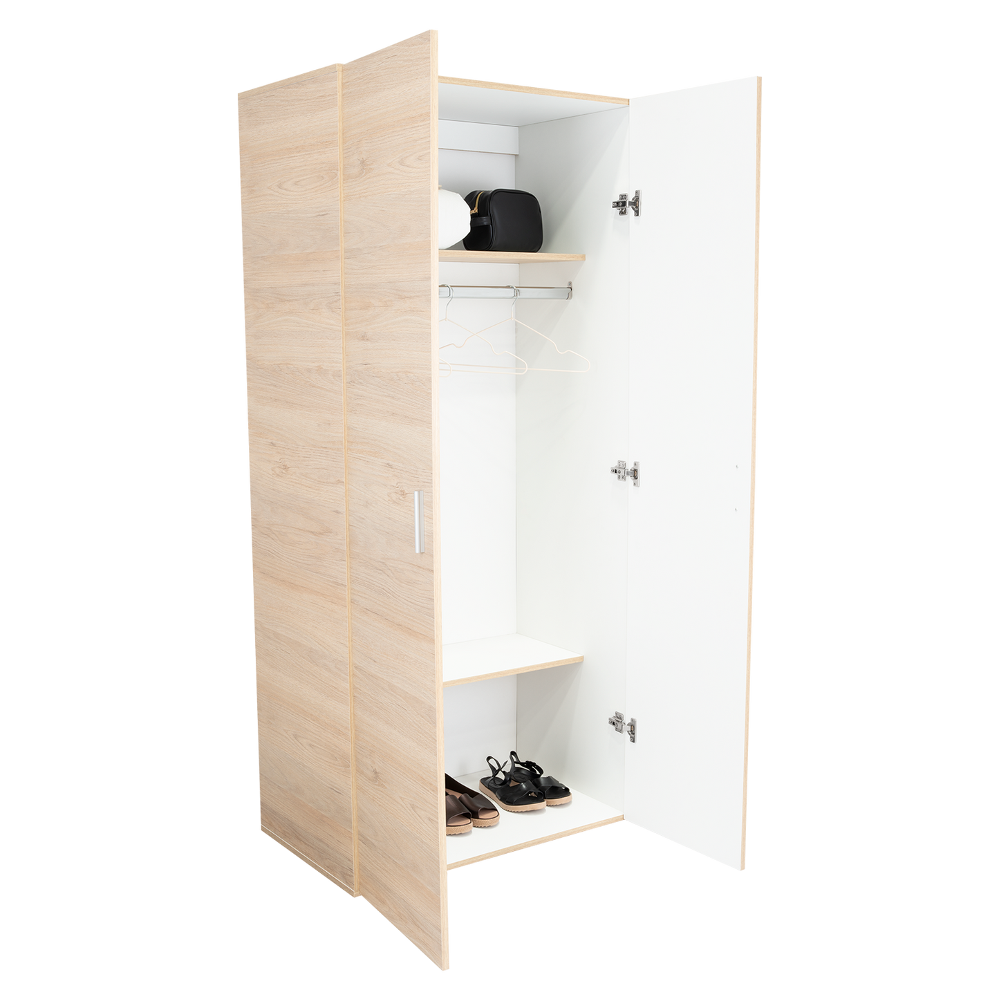 Closet Economico Rovere y Blanco