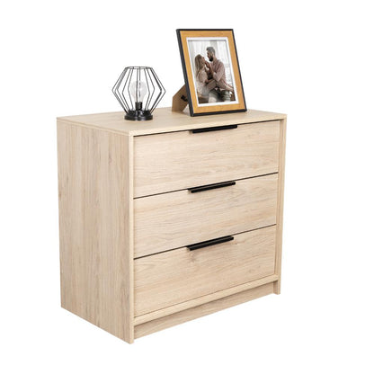 Comoda 3 Cajones Treviso  Rovere + Blanco