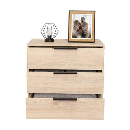 Comoda 3 Cajones Treviso  Rovere + Blanco