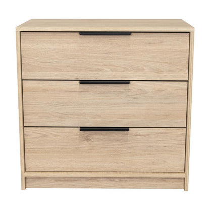 Comoda 3 Cajones Treviso  Rovere + Blanco