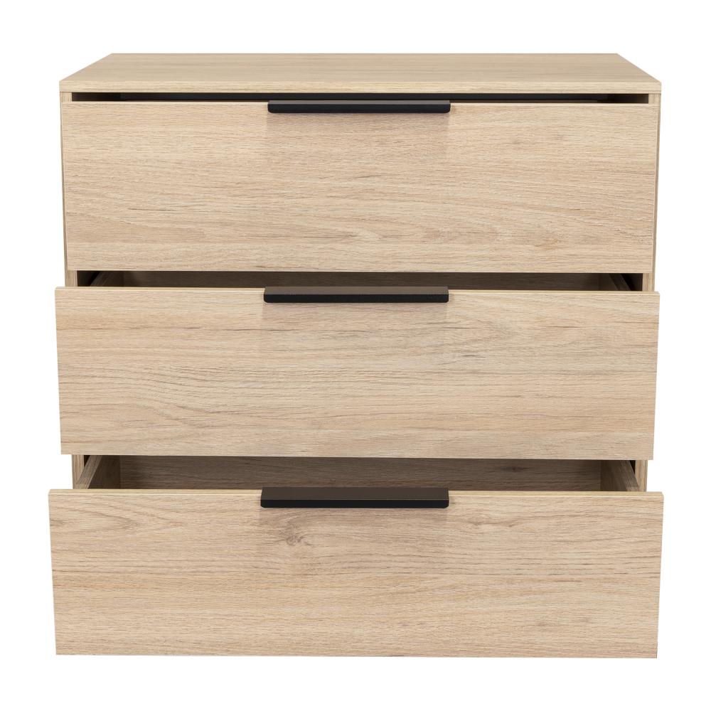Comoda 3 Cajones Treviso  Rovere + Blanco