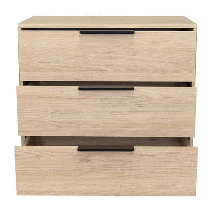 Comoda 3 Cajones Treviso  Rovere + Blanco