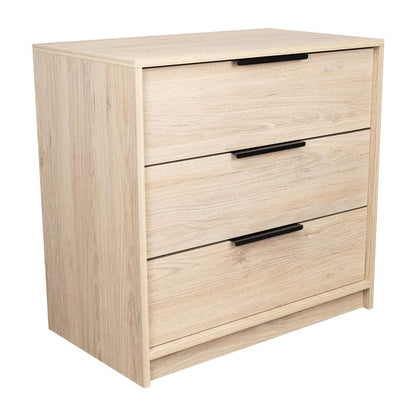 Comoda 3 Cajones Treviso  Rovere + Blanco