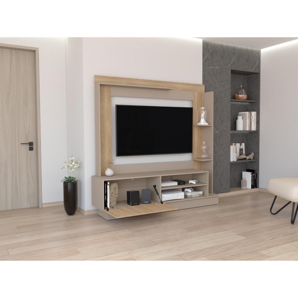 Mesa Para Tv Doha Taupe y Fresno