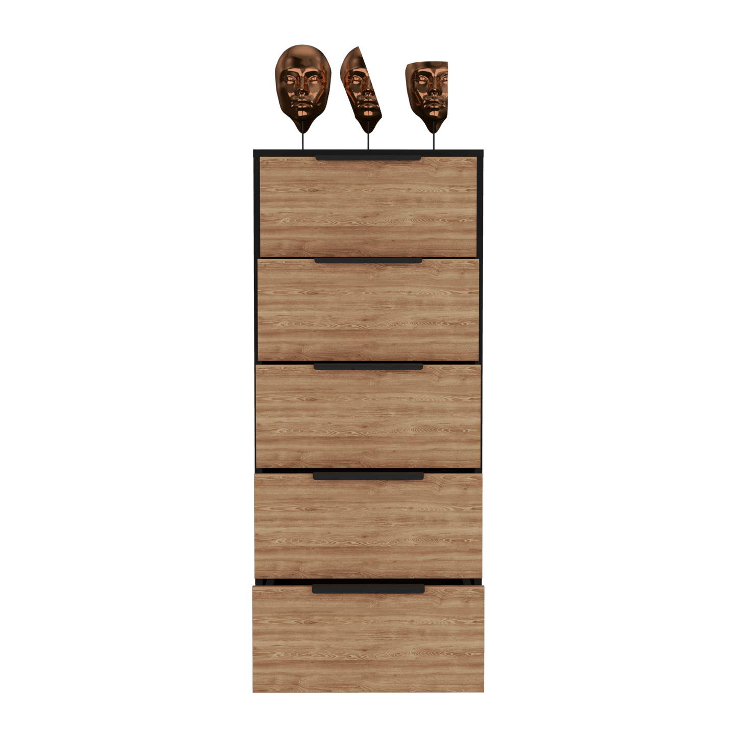 Organizador Wesley, Wengue y Miel, con Tres Cajones - VIRTUAL MUEBLES