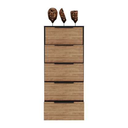 Organizador Wesley, Wengue y Miel, con Tres Cajones - VIRTUAL MUEBLES