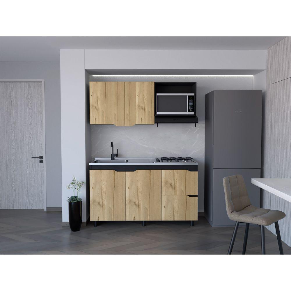 Cocina Integral Maui  Duna y Wengue con Mesón Izquierdo