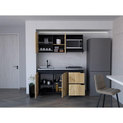 Cocina Integral Maui  Duna y Wengue con Mesón Izquierdo