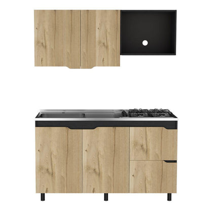 Cocina Integral Maui  Duna y Wengue con Mesón Izquierdo