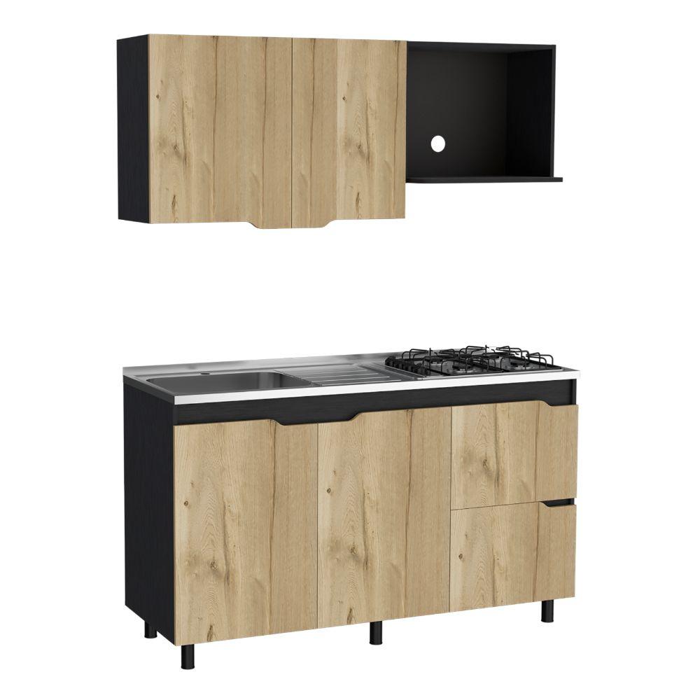 Cocina Integral Maui  Duna y Wengue con Mesón Izquierdo