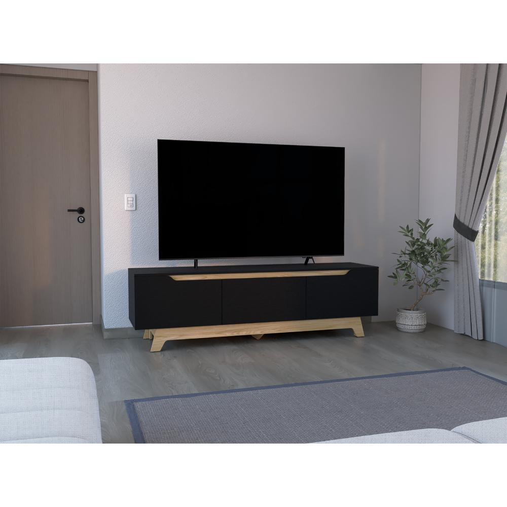 Mesa para TV Woodall Wengue y Fresno Eupara TV de 80"