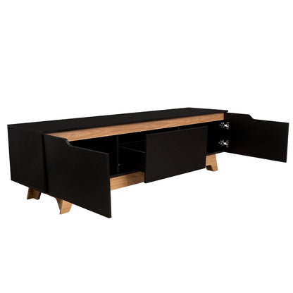Mesa para TV Woodall Wengue y Fresno Eupara TV de 80"