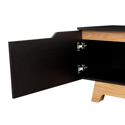 Mesa para TV Woodall Wengue y Fresno Eupara TV de 80"
