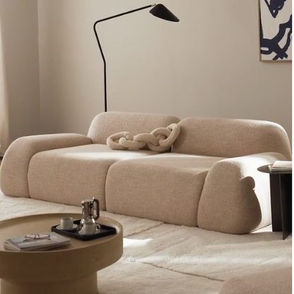 Sofá Minimalista Zen Comfort Taupe 3 Puestos
