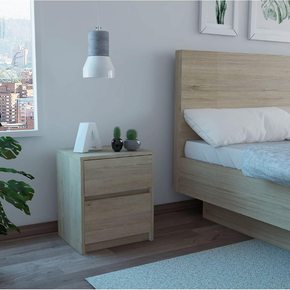 Mesa de Noche Eter Rovere y Blanco