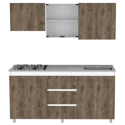 Cocina Integral Dracarys Color Duqueza y Nogal Para Cocina.