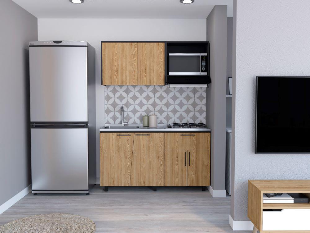 Cocina Integral Emilia Wengue y Miel con Poceta  Izquierda