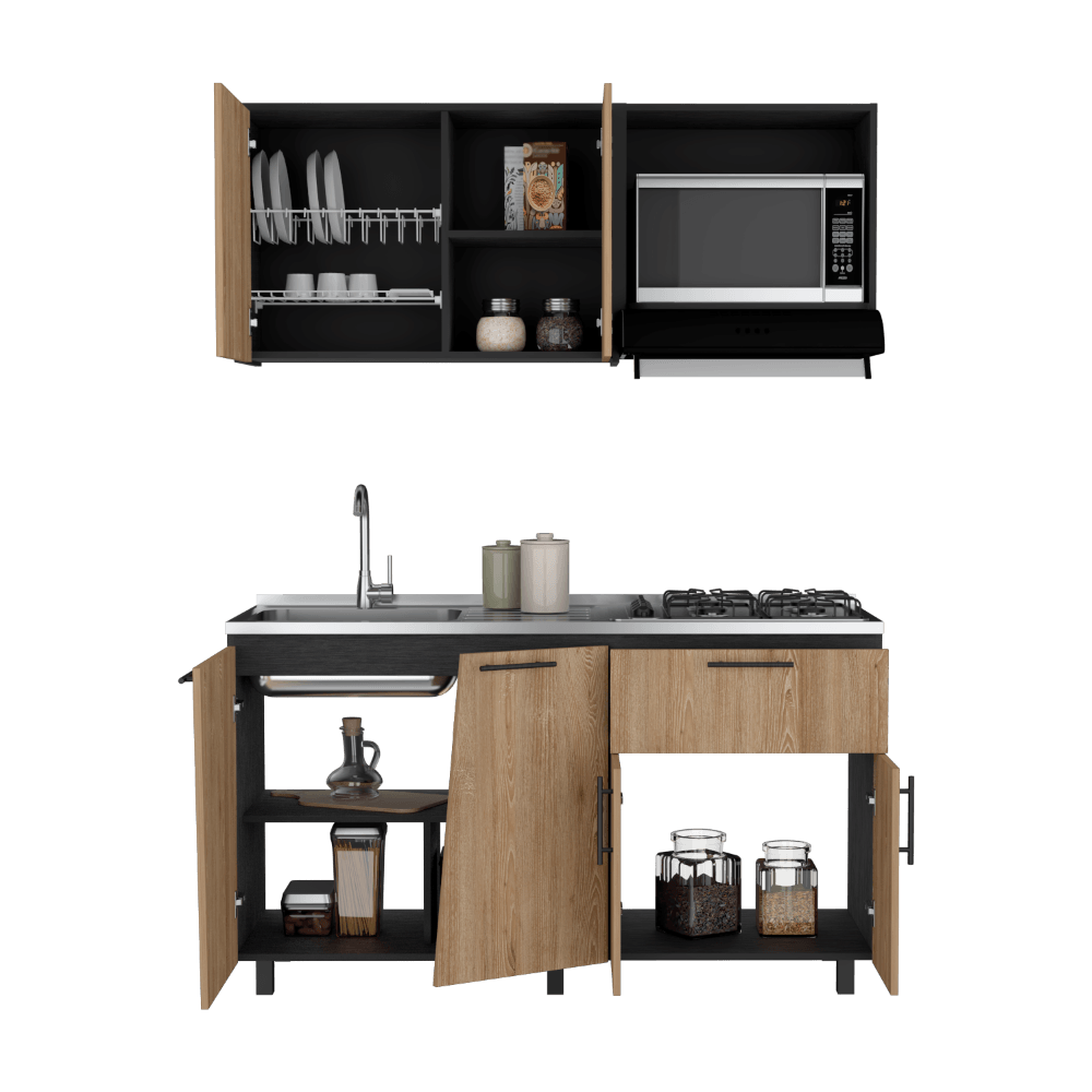 Cocina Integral Emilia Wengue y Miel con Poceta  Izquierda