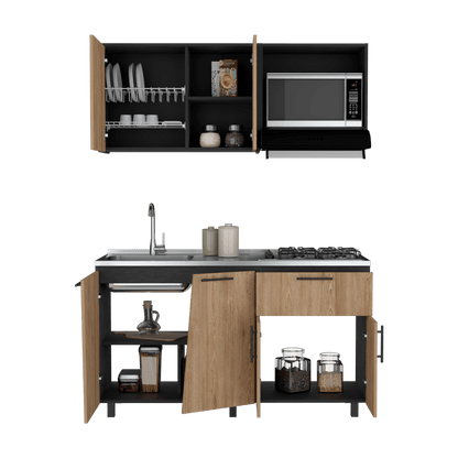 Cocina Integral Emilia Wengue y Miel con Poceta  Izquierda