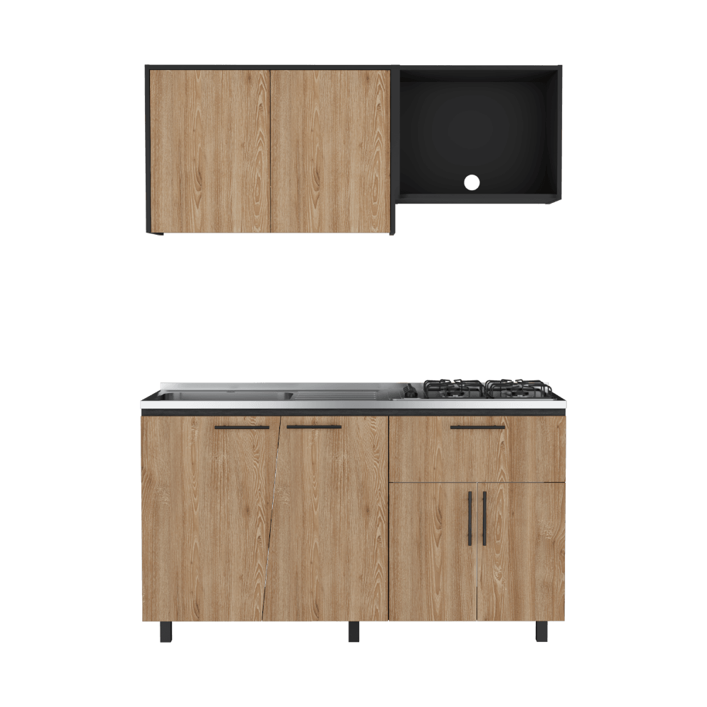 Cocina Integral Emilia Wengue y Miel con Poceta  Izquierda