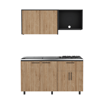 Cocina Integral Emilia Wengue y Miel con Poceta  Izquierda