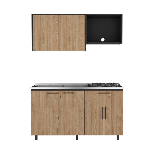 Cocina Integral Emilia Wengue y Miel con Poceta  Izquierda