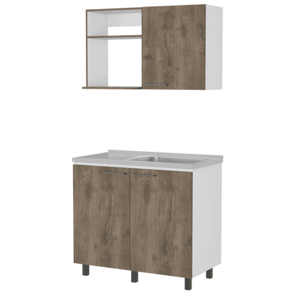 Cocina Integral Cantabria Color Blanco Duqueza y Nogal Para Cocina.