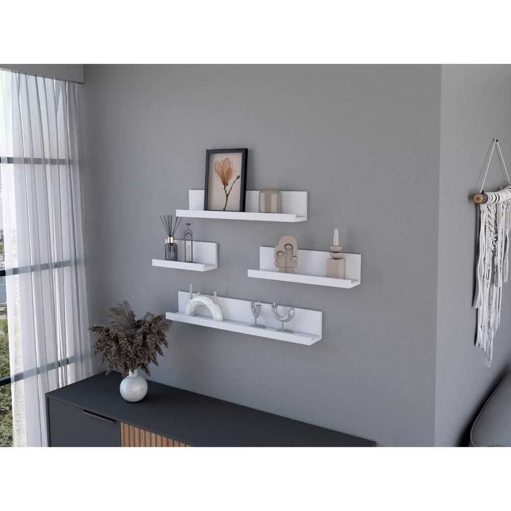 Set de Repisas Julia Blanco x4 Unidades