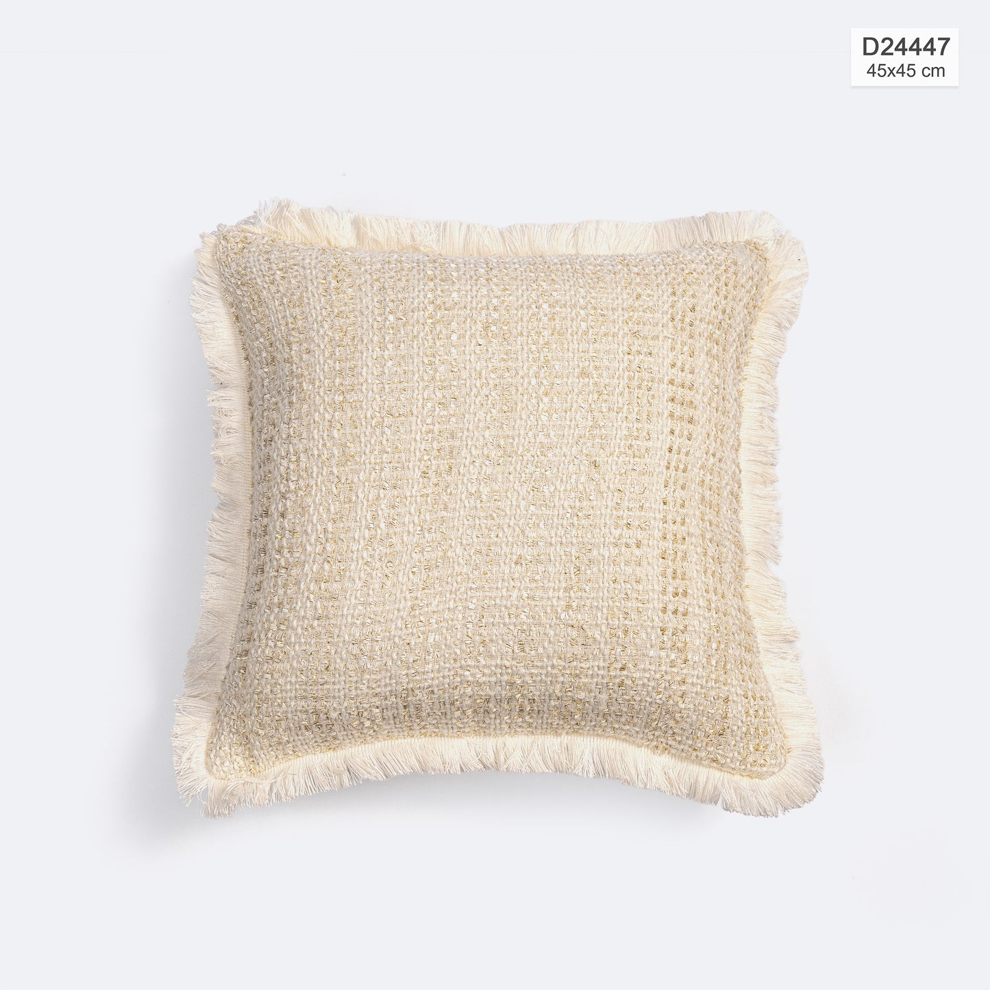 Cojin Decorativo Cuadrado Beige Flecos