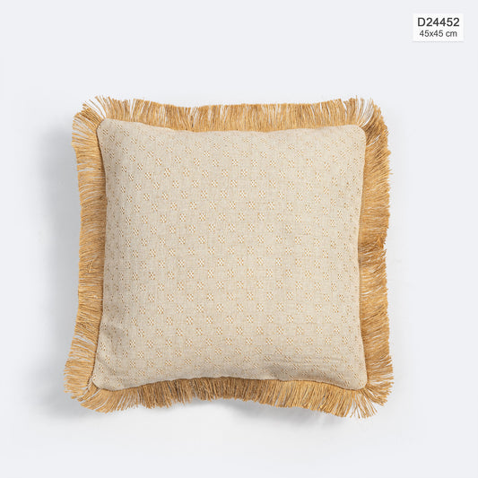 Cojin Decorativo Beige Flecos