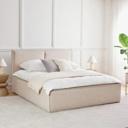 Cama Tapizada Doble Moon Mist