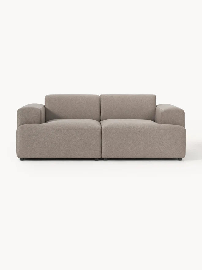 Sofa Louvre Taupe 2 Puestos con Diseño Contemporáneo y Minimalista