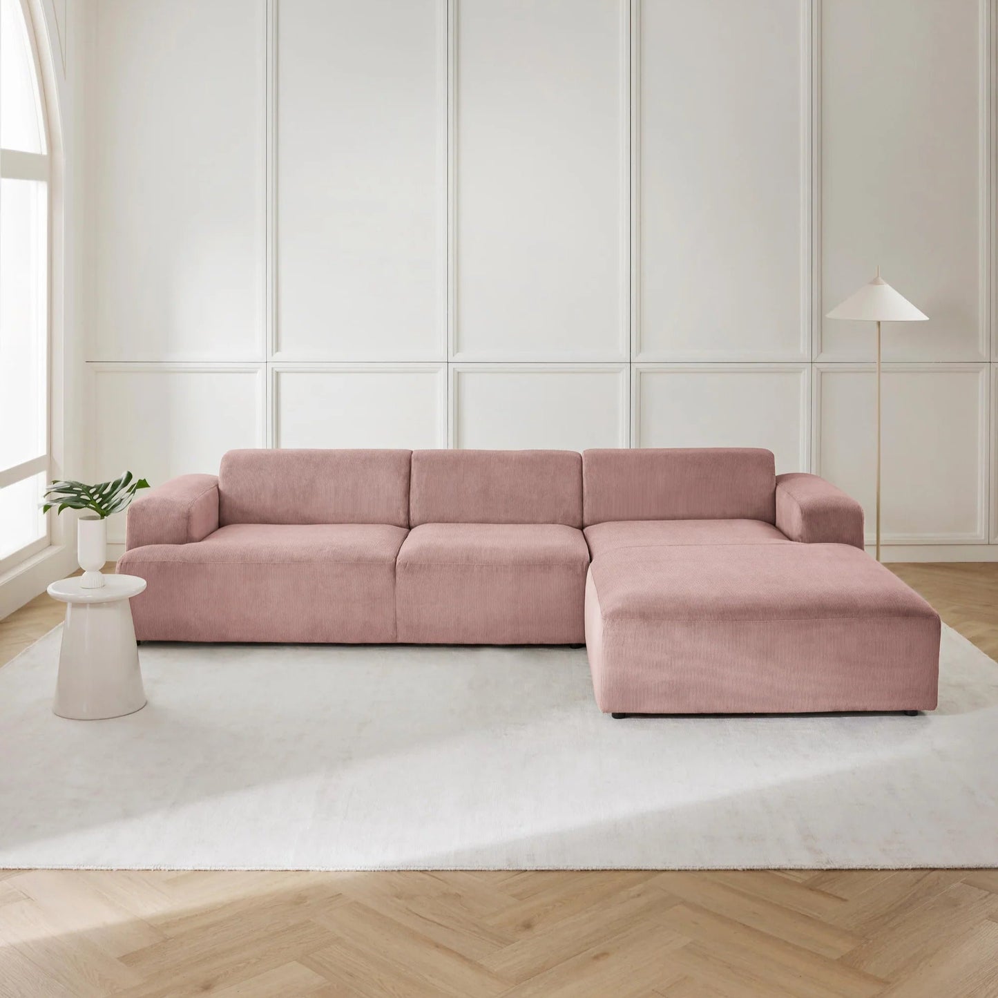 Sofá Esquinero Modular Savoy Rosa Diseño Moderno y Confort Inigualable