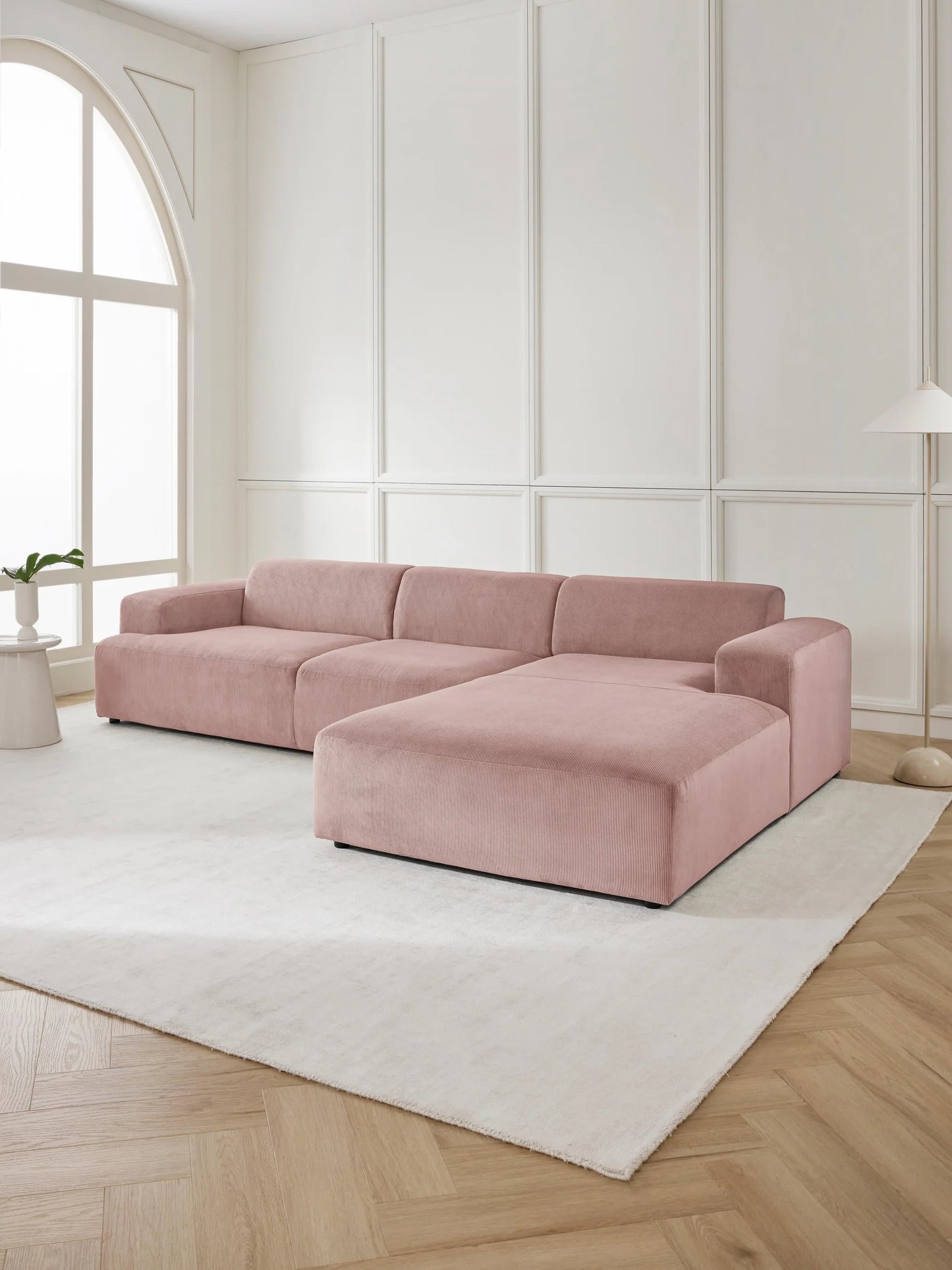 Sofá Esquinero Modular Savoy Rosa Diseño Moderno y Confort Inigualable