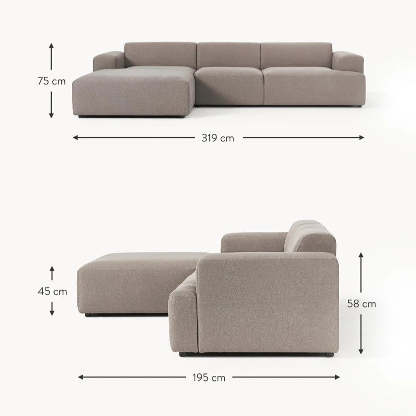 Sofá Esquinero Modular Savoy Taupe Diseño Moderno y Confort Inigualable