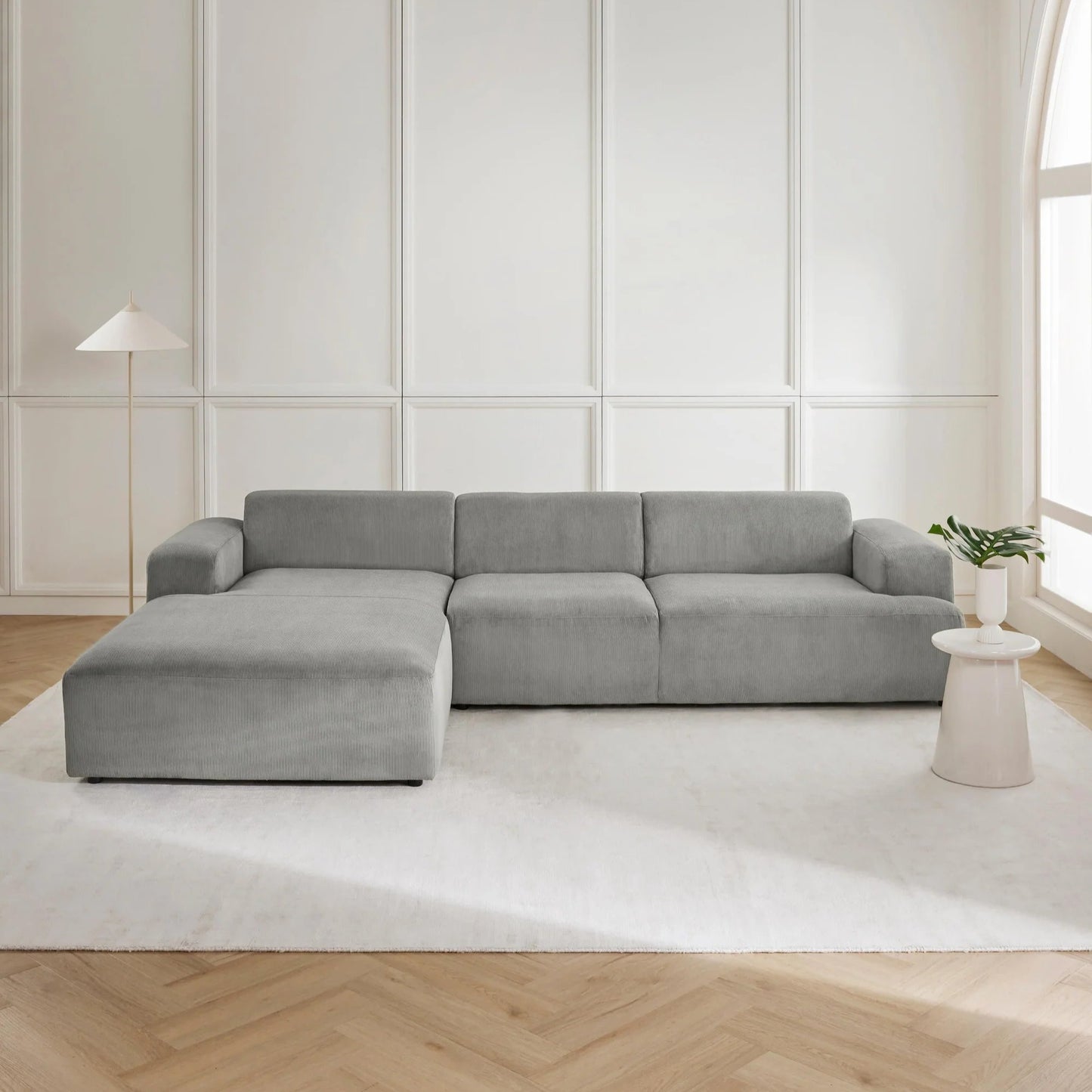 Sofá Esquinero Modular Gris Diseño Moderno y Confort Inigualable