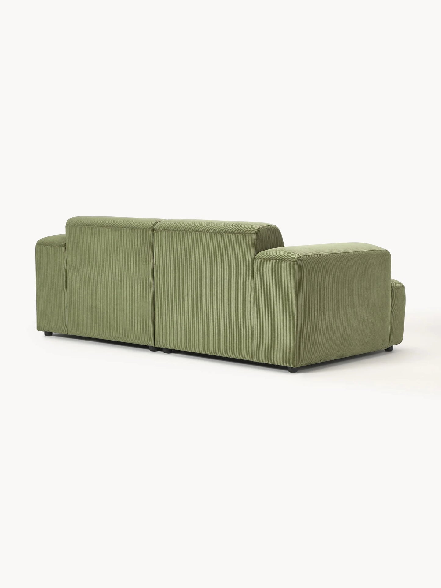 Sofa Louvre Verde Oliva 2 Puestos con Diseño Contemporáneo y Minimalista