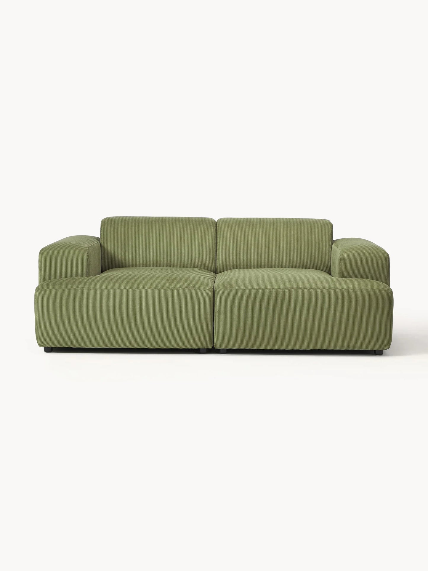 Sofa Louvre Verde Oliva 2 Puestos con Diseño Contemporáneo y Minimalista