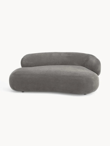 Sofa Minimalista  Moderno Velvet Luxe Gris 2 Puestos