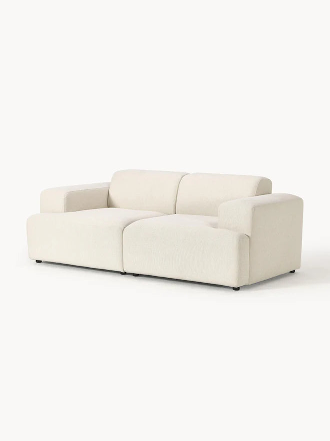 Sofa Louvre Blanco 2 Puestos con Diseño Contemporáneo y Minimalista