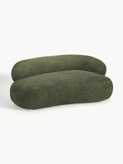 Sofa Minimalista  Moderno Velvet Luxe Verde 2 Puestos