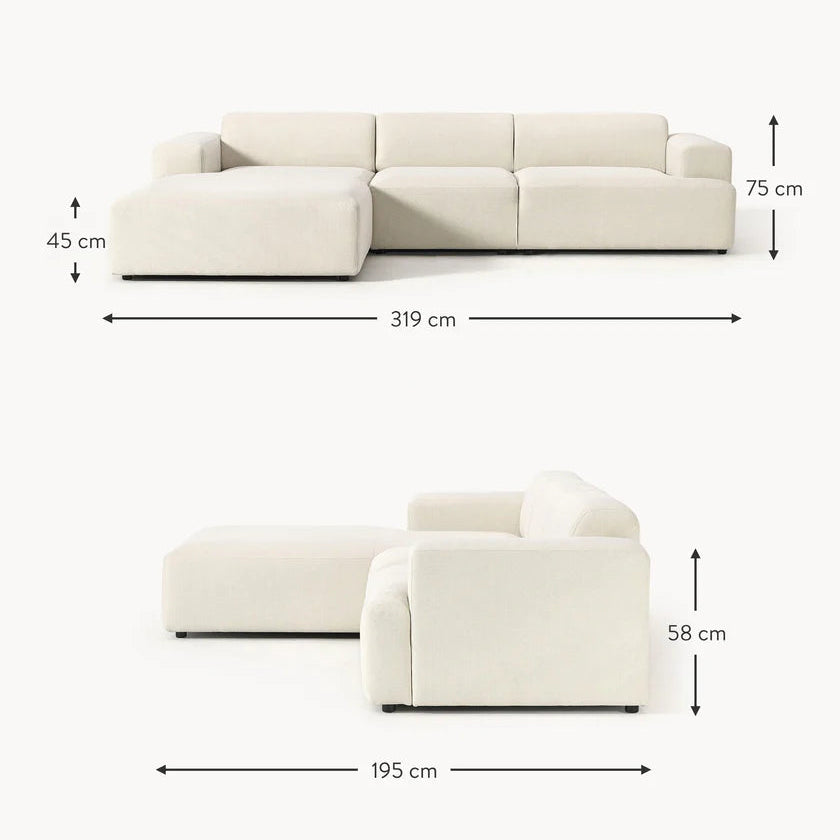 Sofá Esquinero Modular Blanco Diseño Moderno y Confort Inigualable