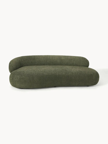Sofa Minimalista  Moderno Velvet Luxe Verde 3 Puestos
