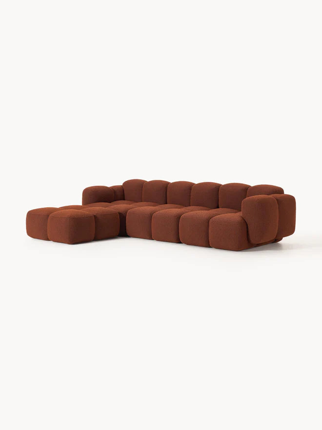 Sofá Modular Soft Cube Terracota 4 puestos