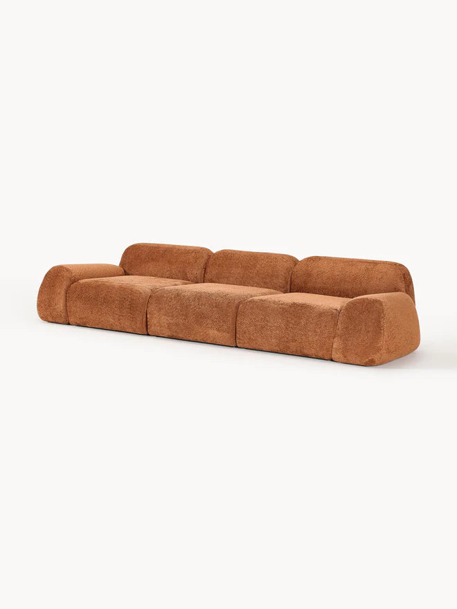 Sofá Minimalista Zen Comfort Terracota 4 Puestos