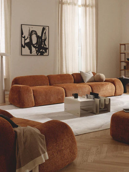 Sofá Minimalista Zen Comfort Terracota 4 Puestos