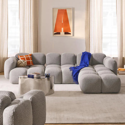 Sofá Modular Soft Cube Taupe 4 puestos